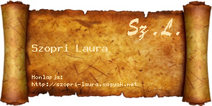 Szopri Laura névjegykártya