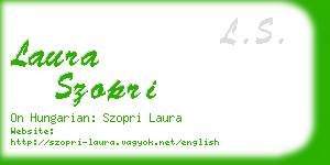 laura szopri business card